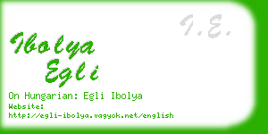 ibolya egli business card